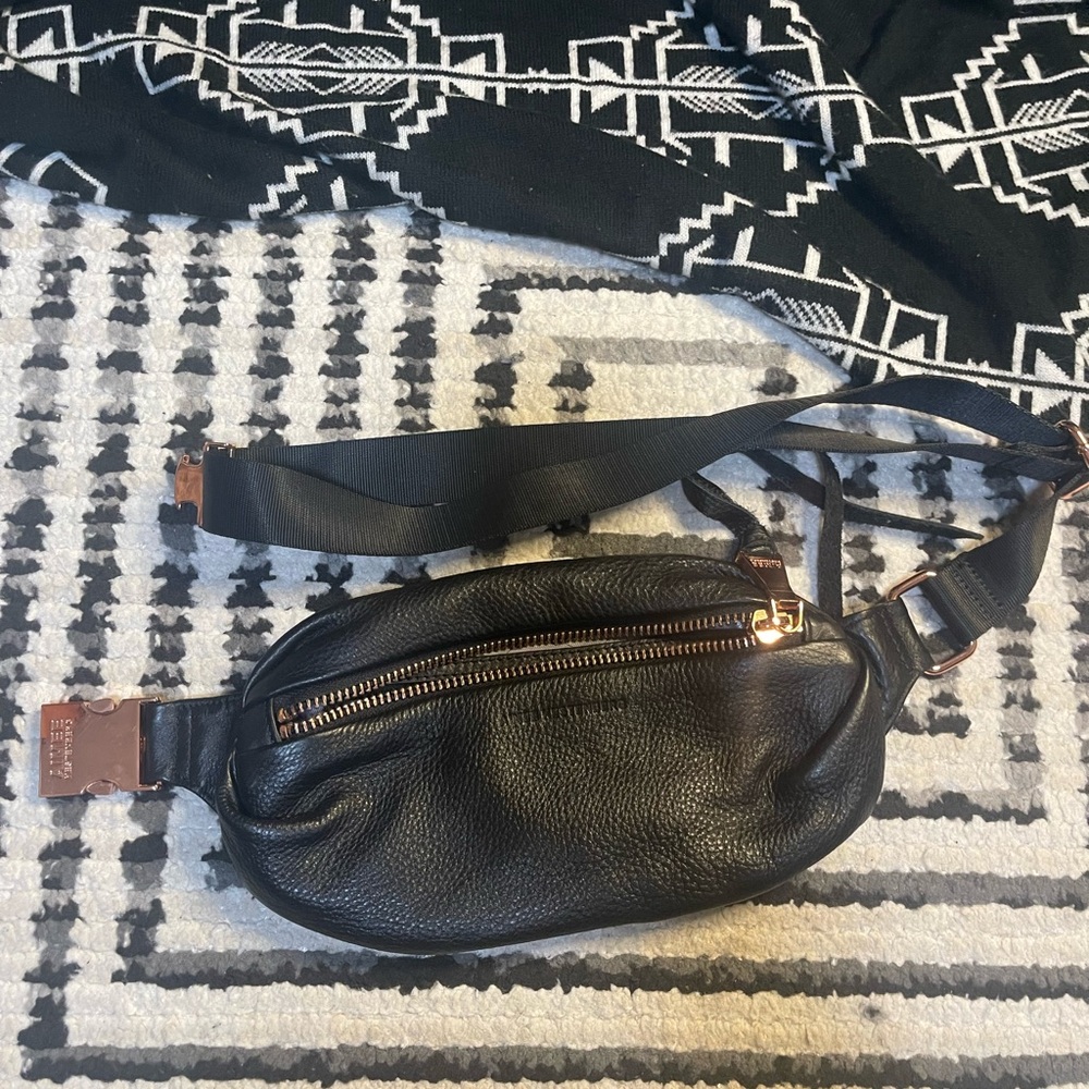 Genuine leather belt bag